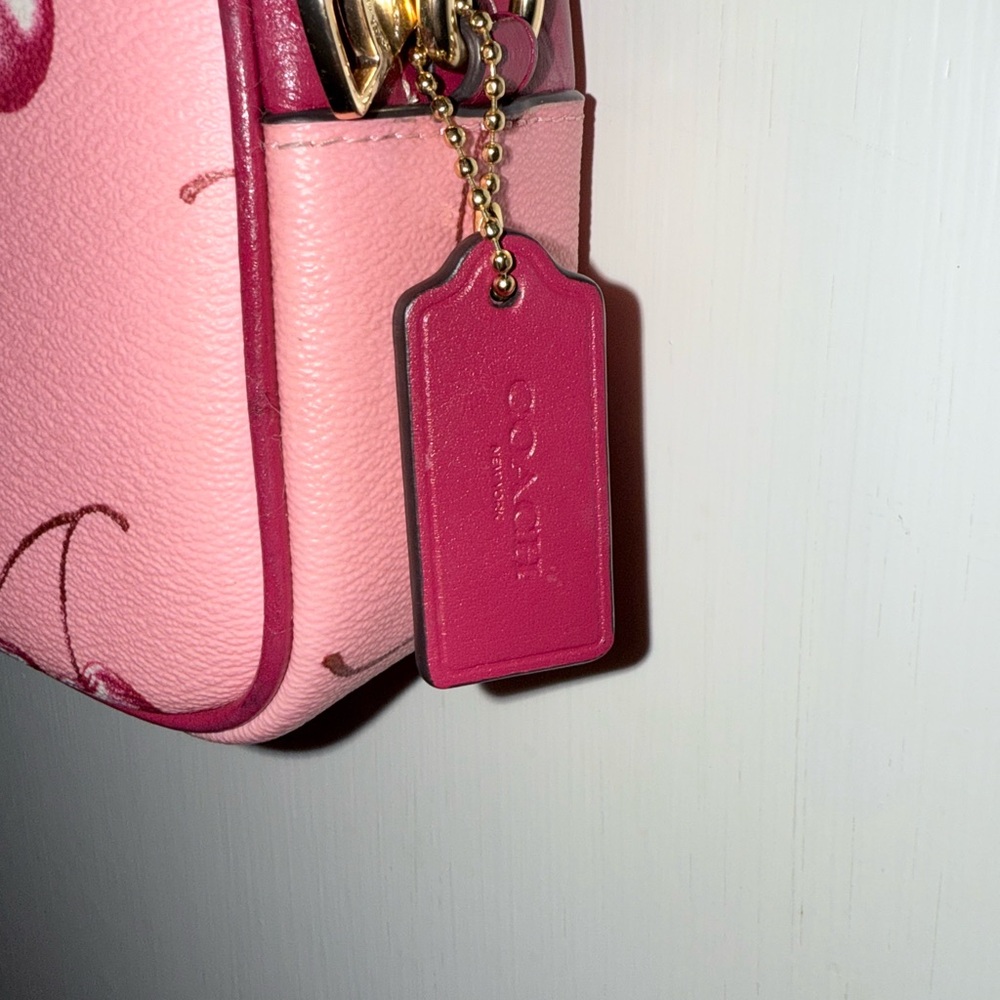 Coach Cherry Print Pink Crossbody Bag - Picture 2 of 6